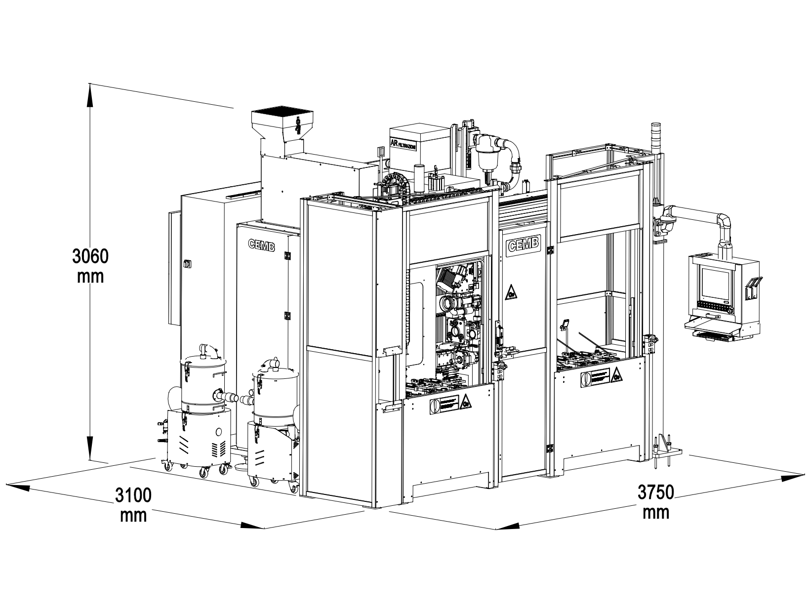 equilibratrice-per-turbocompressori-a-tre-piani-di-correzione-ingombro